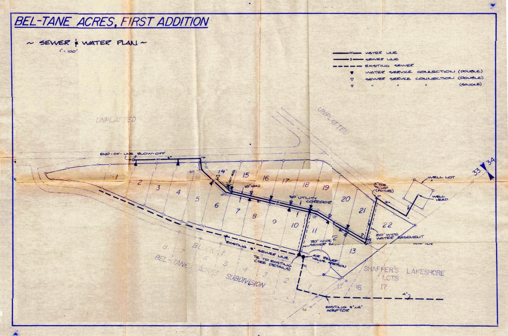 Beltane Subdivision Plat Map